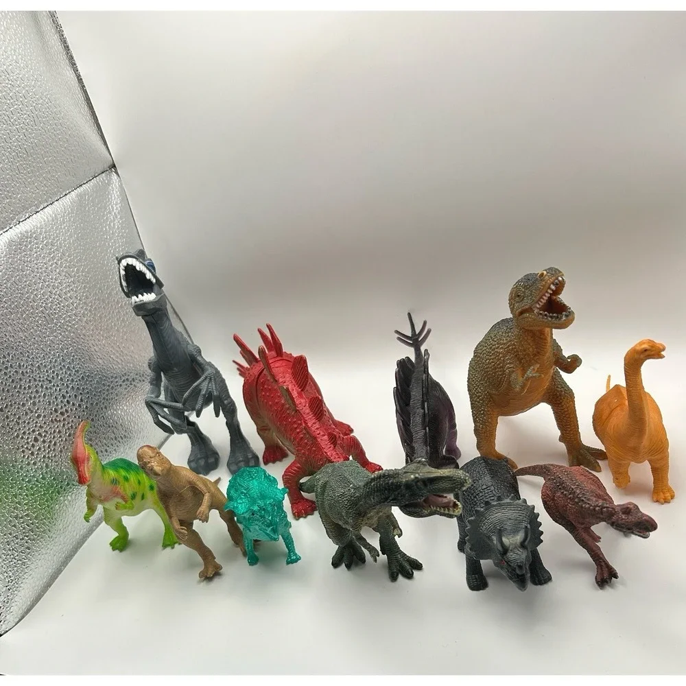 11‎ Pc Dinosaur Toy Lot T-Rex Raptor Triceratops Stegosaurus Kids Figures